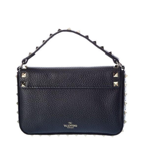 Valentino Rockstud Grainy Leather Crossbody, Black - Picture 2 of 5